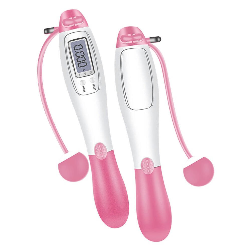 Cordless Jump Ropes Smart Electronic Digital Wireless Skip Rope Fitness Body Building Exercise Jumping Rope: Pink
