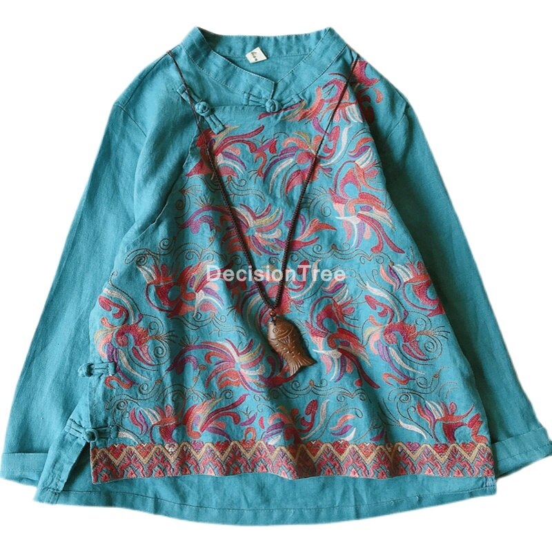 Katoen Linnen Vintage Cheongsam Blouse Vetement Traditionele Chinese Thee Kleding Vrouwen Qipao Chinese Shirt Qipao Blouse