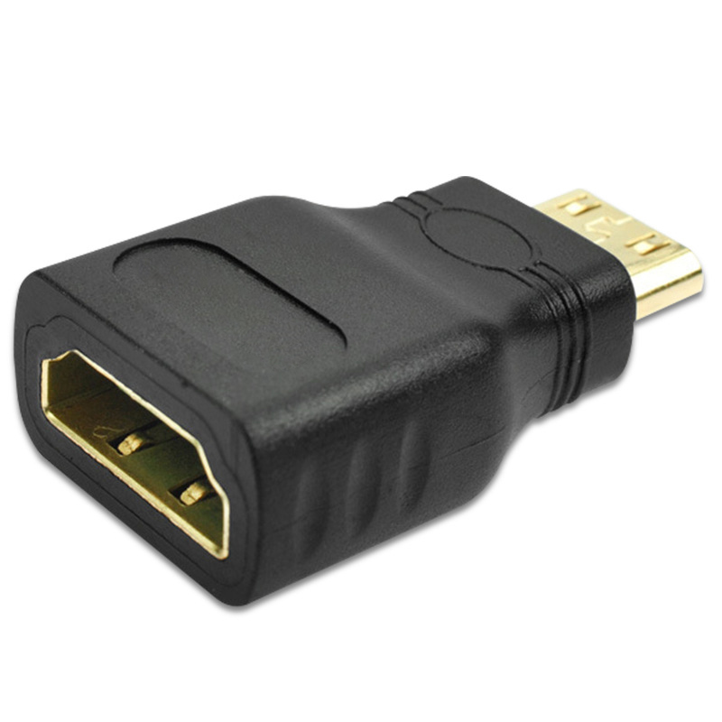 Mini-compatibel naar HDMI-compatibele adapter Vergulde 1.4 3D-verlengadapter 1080P-converter Audio- en video-converter