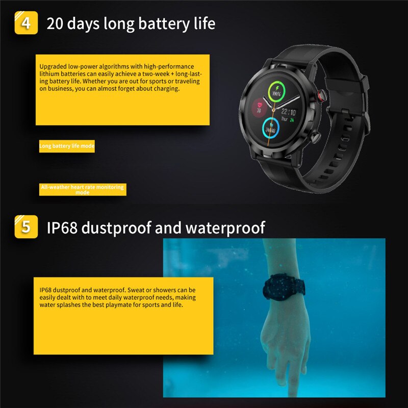 Youpin Haylou LS05S Smart Watch Full Touch Fitness Tracker Blood Pressure IP68 Waterproof Smartwatch Haylou RT For iOS Android