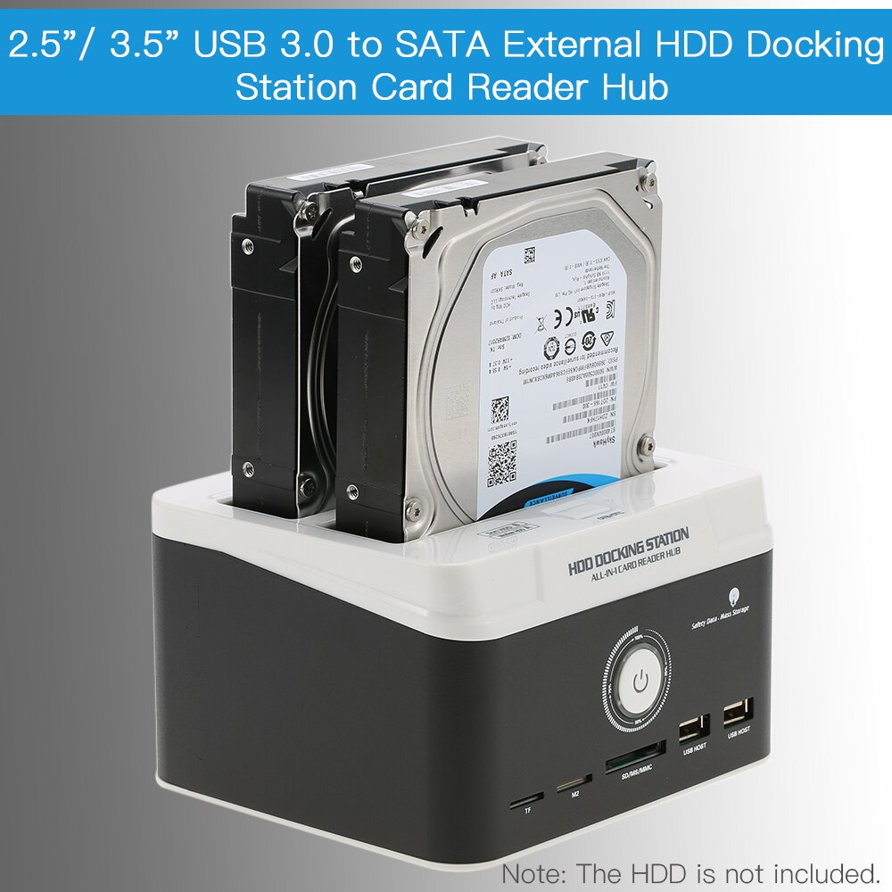 2.5 ''/3.5'' Usb 3.0 Naar Sata Externe Hdd Docking Station Multifunctionele Dual-Bay Hard disk Base Docking Station Harde Behuizing