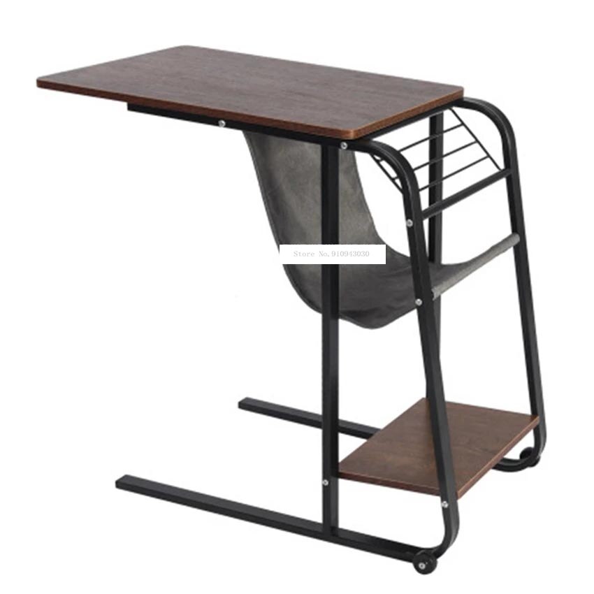 Multipurpose Mobile Computer Table Living Room Removable Sofa Side Table Portable Bed Table Desk with Storage Holders