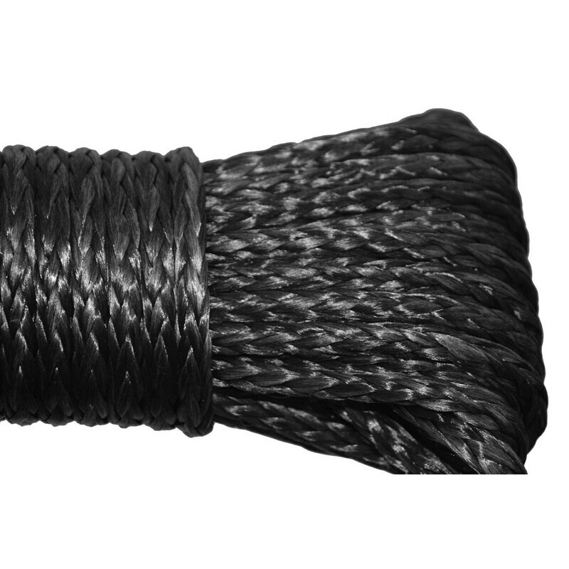 Syntetisk spil reb , 1/4 x 50ft syntetisk spil reb kabel til atv utv suv lastbil bådspil