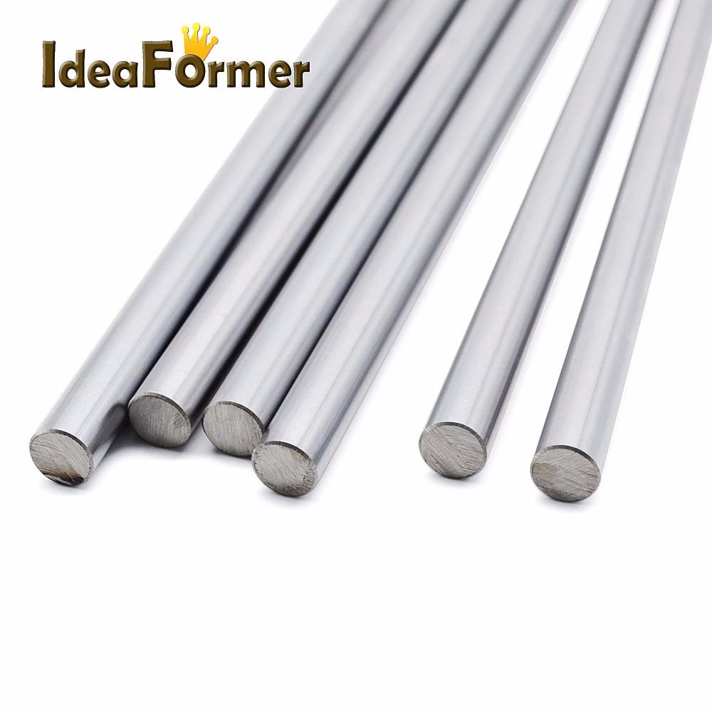 3D Printer Parts Smooth Shaft Rod Optical Axis Multiple Length Option 200 300 400 500mm CNC Chromed stainless steel Diameter 8mm