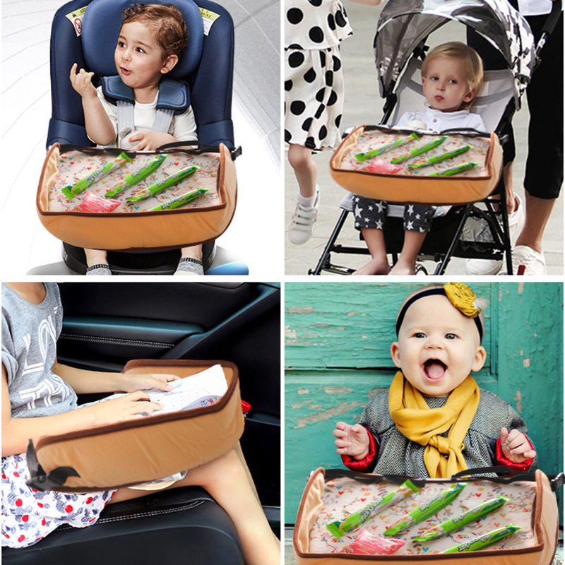 Waterproof Baby Car Seat Tray Stroller Kids Toy Food Holder Desk Children Portable Table For Car Child Table Storage