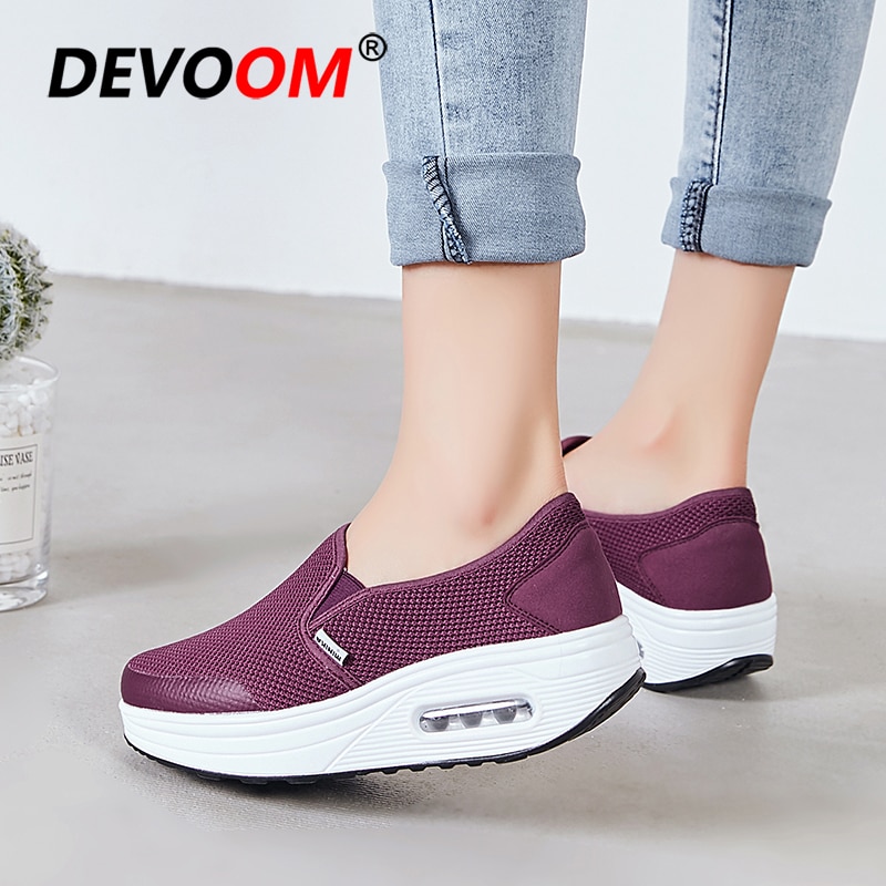 Swing Toning Shoes Women weight loss Fitness Shoes Ladies Breathable Mesh Sport Platform Wedge Slimming Shoes Sneakers Women 43