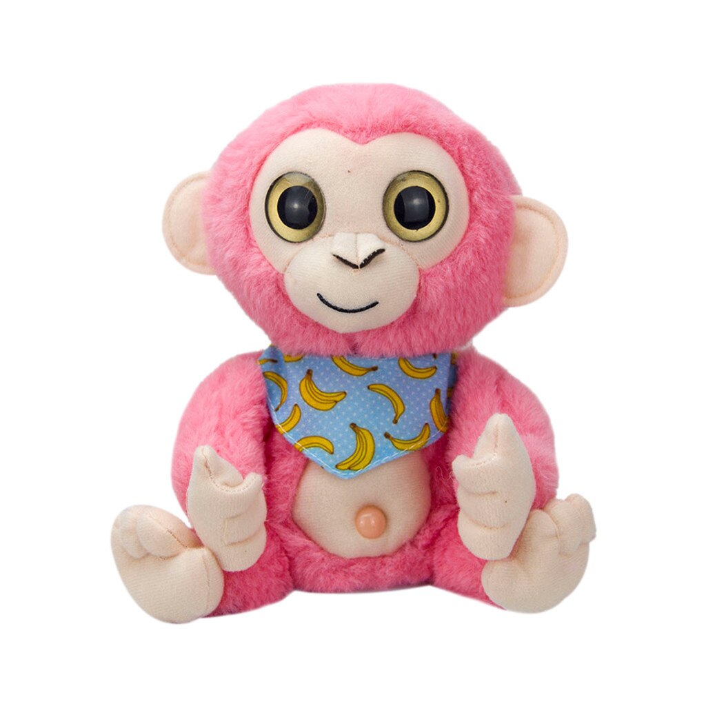 Interesting toys Cute Mimicry Pet Talking Monkey Repeats What You Say Electronic Plush Toy Birthday Cushion #: D