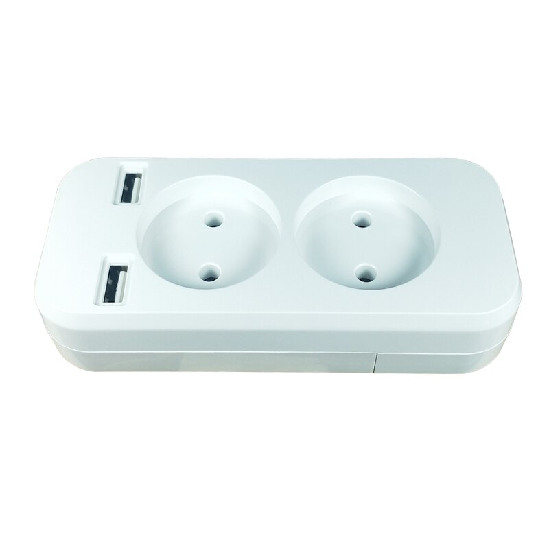Usb Extension Socket Charger Dubbele Usb-poort 5V 2A Usb Stopcontact Usb Murale FZ-01-03: white color