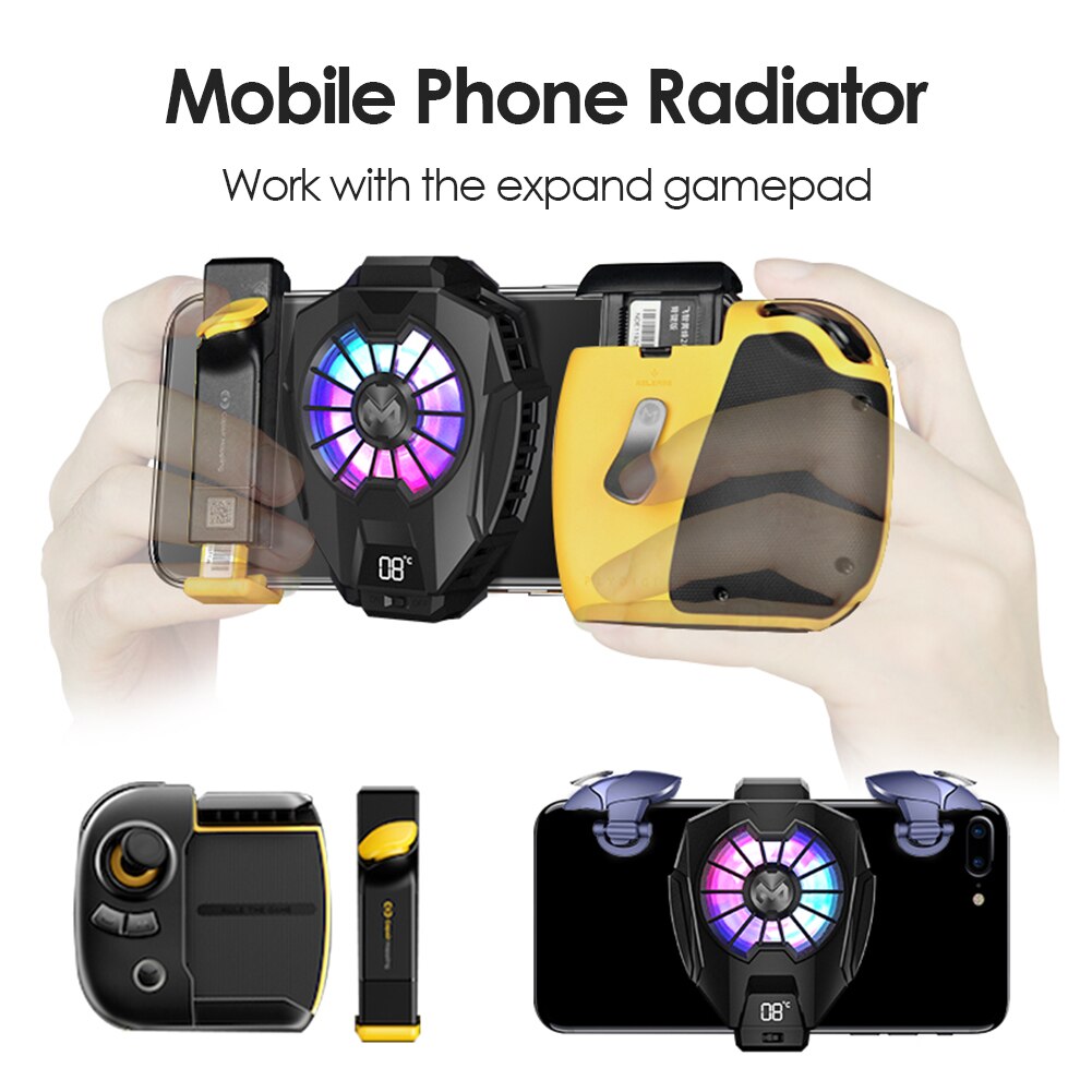 Mobile phone Cooler DL05 Mobile Phone Gaming Fan Cooler Digital Display USB Gamepad Radiator For iphone xiaomi 84*65*35mm