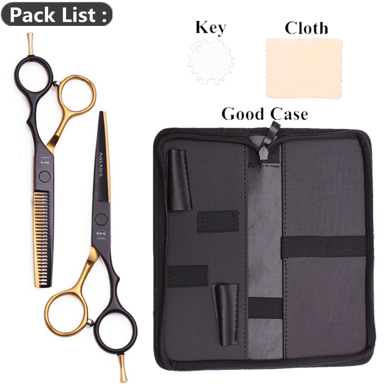 AQIABI JP-ciseaux en acier pour coiffeur, ciseaux de coupe de cheveux professionnels, 5.5 pouces, AQIABI JP, A1029: A1029 Jin D 5.5Y