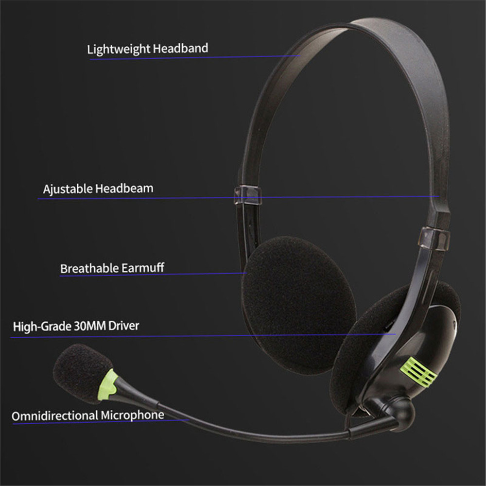 USB Headphones Bluetooth Physical Noise Reduction Headsets Stereo Sound Earphones for Phone PC Gaming Earpiece on Head