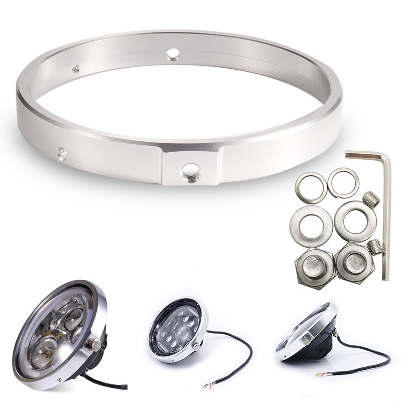 Motor Koplamp Adapter Ring Koplamp Mount Fit Voor 5.75 "7'' Ronde Led Koplampen Motor Accessoires Koplamp Beugel