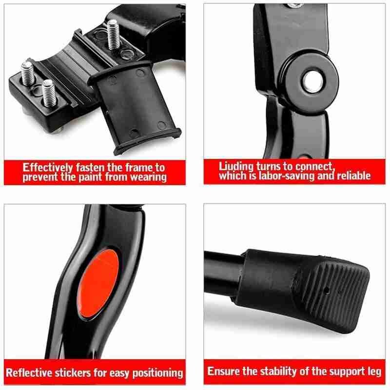 Mountain Bike Bicycle Aluminum Alloy Single Support Support Car Alloy Support Support Ladder Side Single Foot T4J6