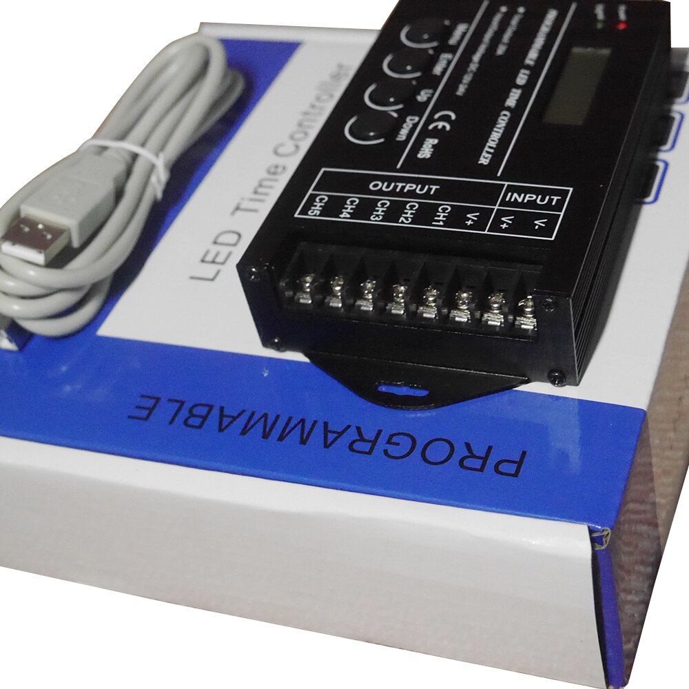TC420/TC421 Rgb Led Controller Tijd Programmeerbare DC12V/24V 5Channel Totaal Uitgangsvermogen 20A Gemeenschappelijke Anode programmeerbare