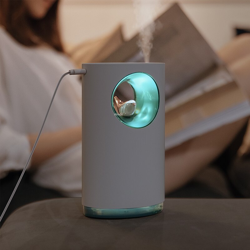 Humidificateur d'air musical pour soulager le Stress, chanson d'oiseau naturel, diffuseur d'huile essentielle et d'arôme, lampe, USB, 400ML