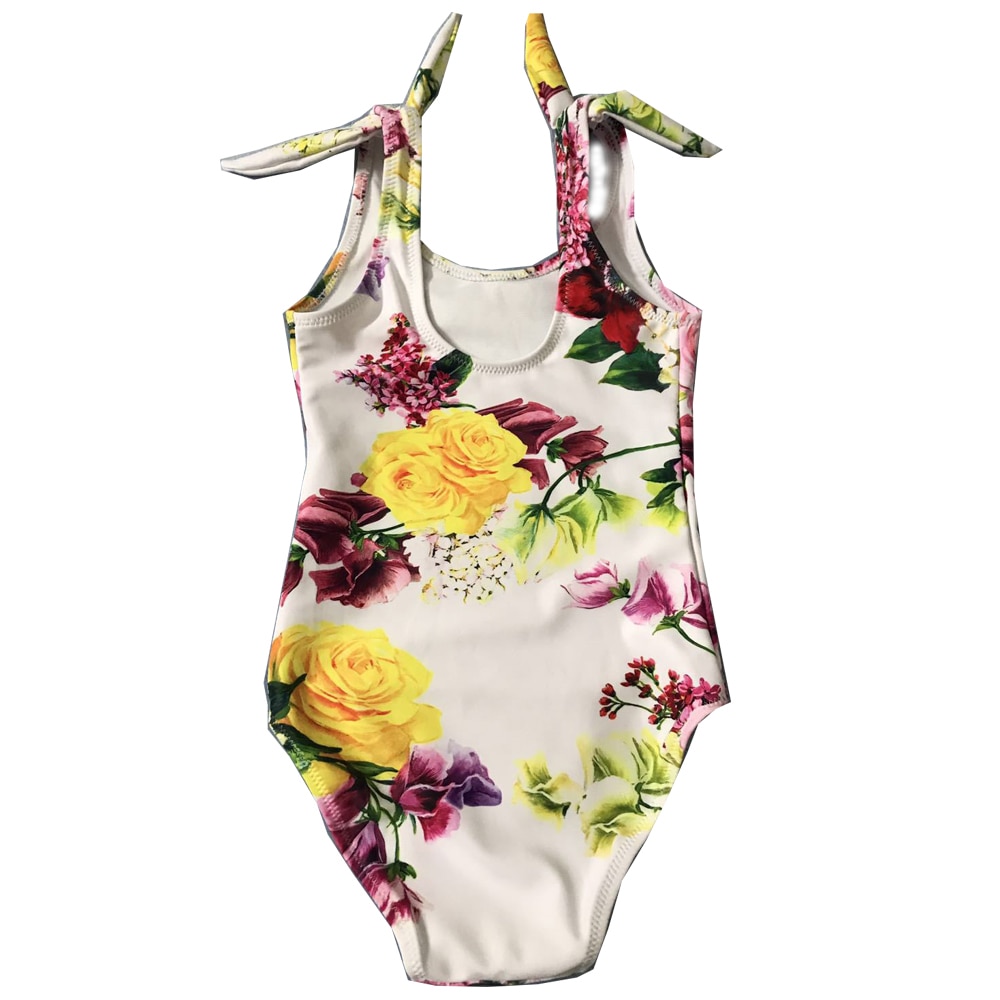 Baby piger sommer badetøj blomster børn badedragt til piger tøj mærke småbørn badetøj et stykke 18m-12y