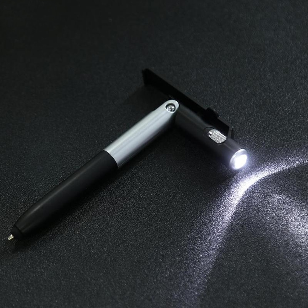 1PC Multi-function Foldable Touch Screen Pen LED Light Mobile Phone Stand Stylus Pencil Capacitive Pen Smartphones Accessory