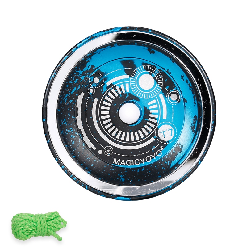 Magicyoyo  t7 reaktionsschnelles jojo für kinder, aluminium-jojos für anfänger mit schmalem c-kugellager, 5 zusätzlichen jojoschnüren, tasche, handschuh