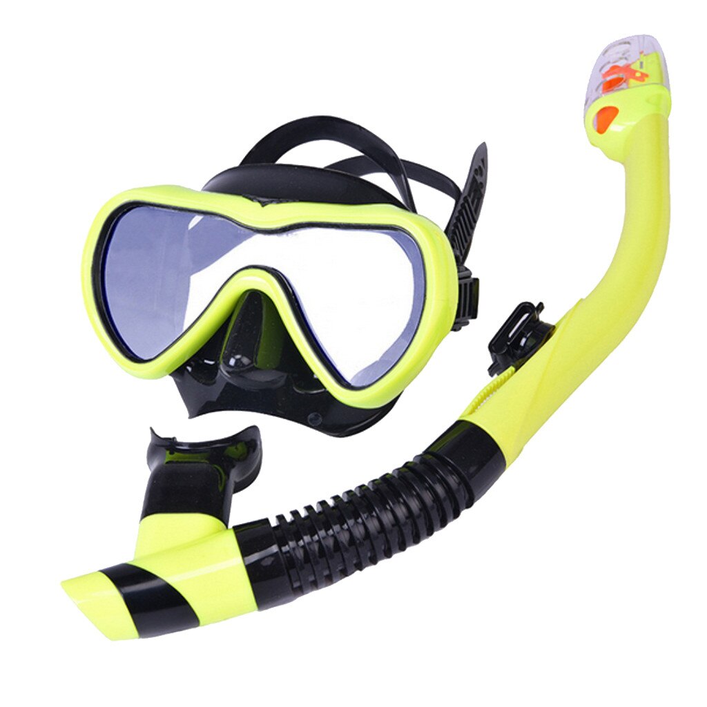 Unisex Diving Masks Snorkel Set Snorkeling Diving Equipment Silicone Diving Snorkeling Glasses Set Подводная Охота: C