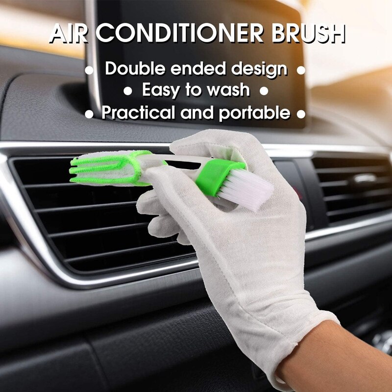 11PCS Auto Car Detailing Brush Set Car Interior Cleaning Kit for Washing Wheel Dashboard Air Vent Trim Detailing Tool