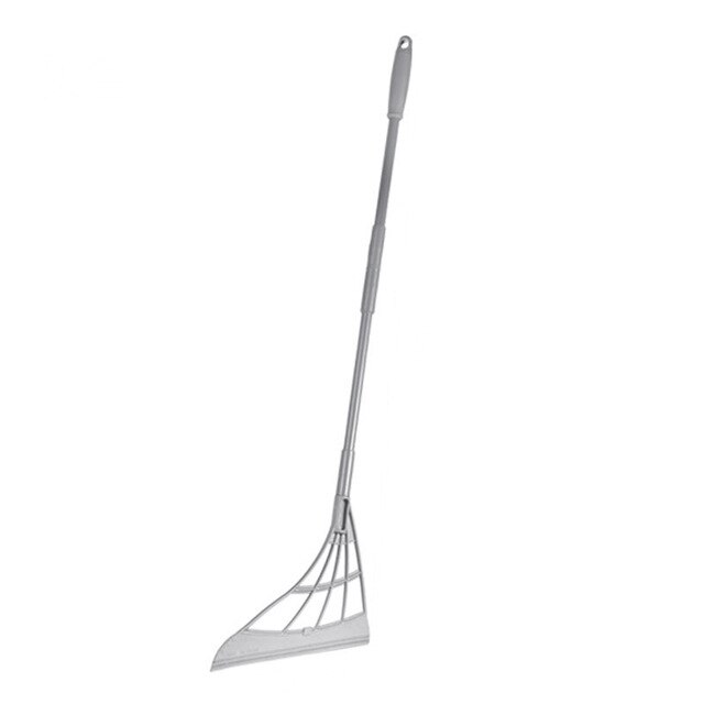 Escoba de silicona de doble uso, mopa plegable de vidrio para suelo, fregado, multifuncional, cepillo para quitar el pelo de mascota del hogar: Gray