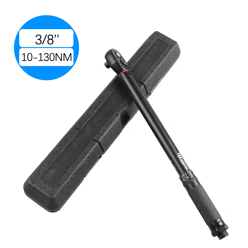 Llave dinamométrica de 3-230N.m, tubo redondo, alta precisión, ajustable, 1/2 '', 3/8'', 1/4'', llave dinamométrica, herramientas manuales automotrices para bicicleta y coche: Negro