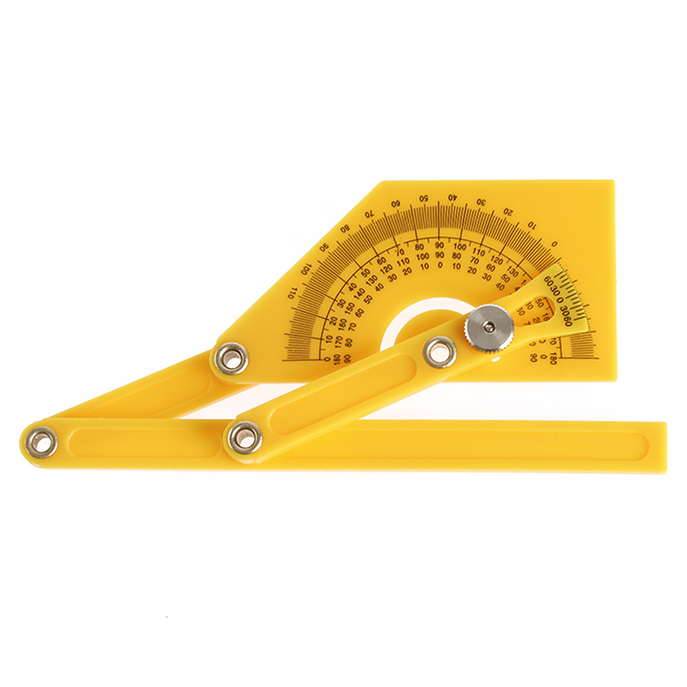 1PC Useful Plastic Goniometer Angle Finder Miter Gauge Arm Woodworking Measuring Ruler Hand Tool
