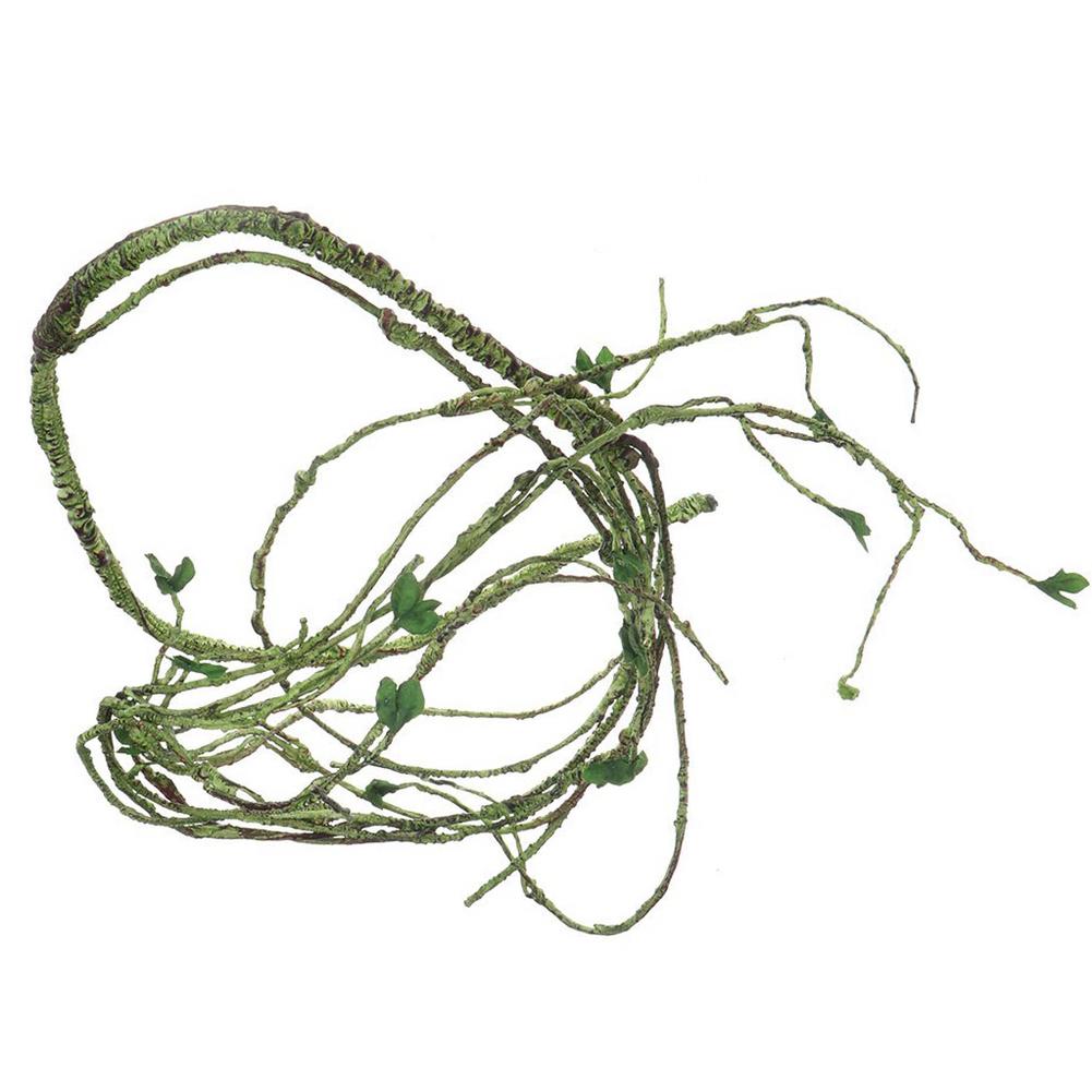 Pet Habitat Decor Reptile Simulated Rattan Rainforest Collapsible Decor For Amphibian Lizards Frogs Snakes Artificial Rattan