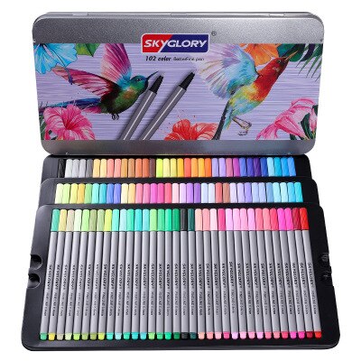 Tuschpenne 48 72/102 farve tusch tegning papir maleri akvarel kunst tusch pen skole papirvarer kontorartikler