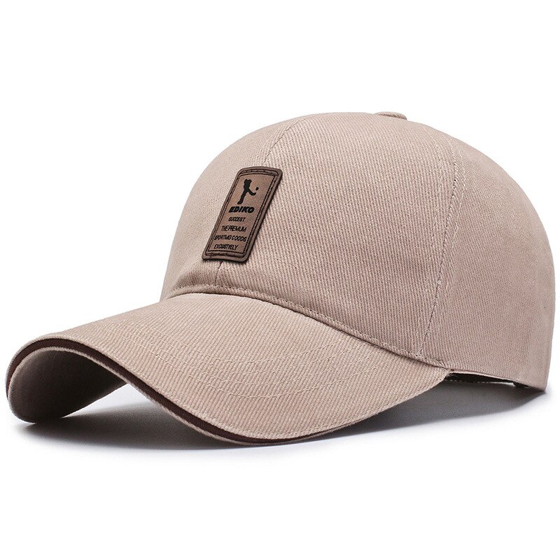 Men's Baseball Caps Street Hip Hop Snapback Cotton Hats Casual Caps for Men and Women Outdoor Sunscreen: Khaki