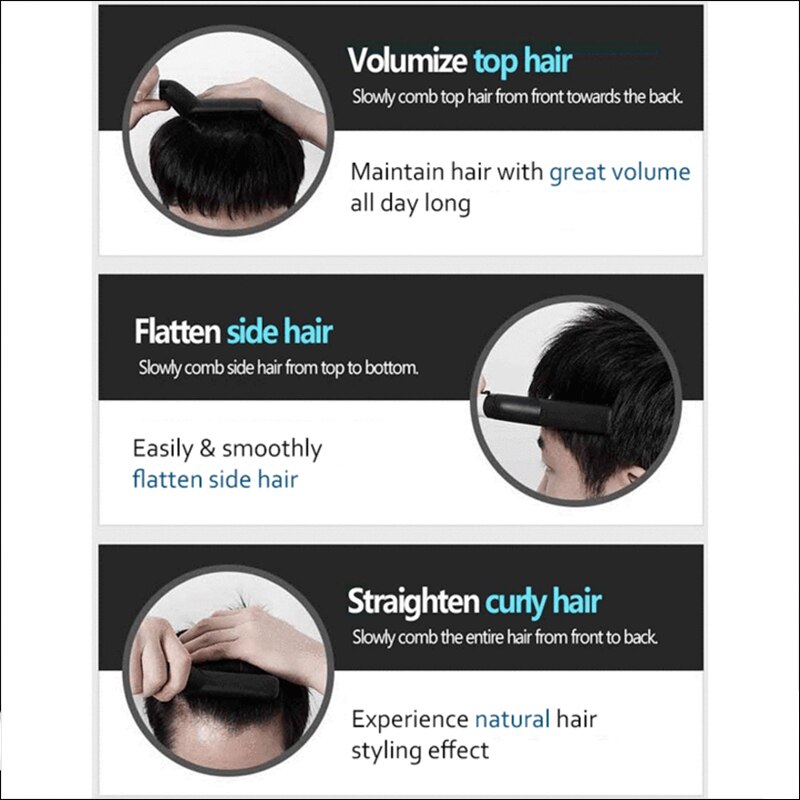 Hår styling jern kam rettetang curler sett rask hår styler til menn hår krølltang m styler menns alt i ett keramikk