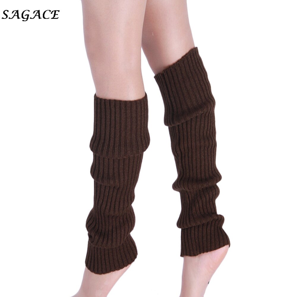 SAGACE High Socks Women Pure Colour Boot Cuffs Warmer Wool Knit Leg Stocks Winter Cotton Long Socks Over Knee Leg Warmer Girls