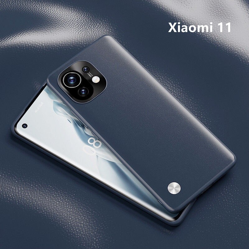 Luksusowe skórzane etui do Xiaomi 10 11 Pro odporna na wstrząsy Funda do Xiaomi 11 Mi11 pełna pokrywa tylna obudowa aparatu Mi10 silikonowy zderzak: Blue for Mi11
