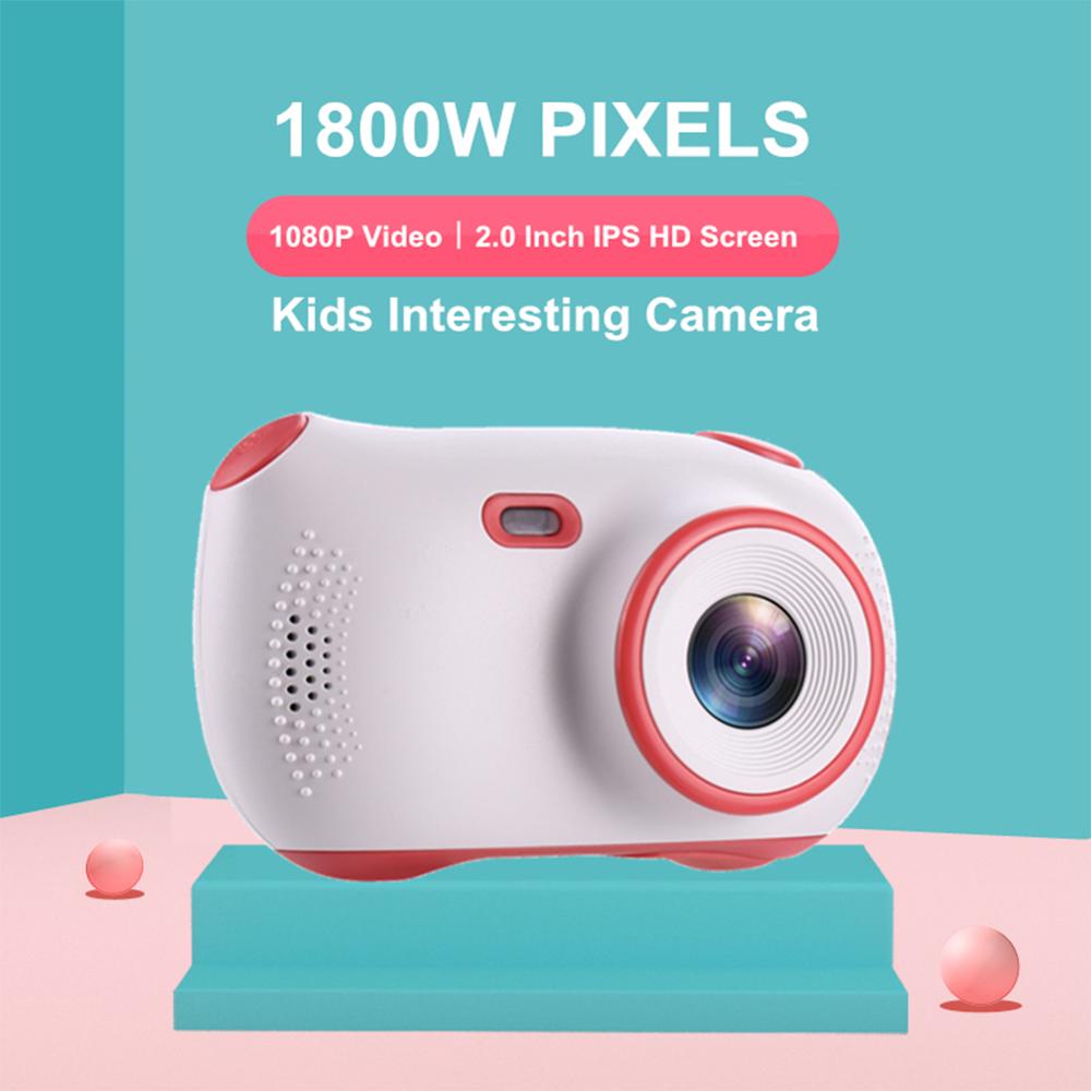 18MP mignon Mini enfants caméra dessin animé 2.0 pouces IPS écran HD 1080P numérique Vlog caméra jouet éducatif pour enfants d'anniversaire