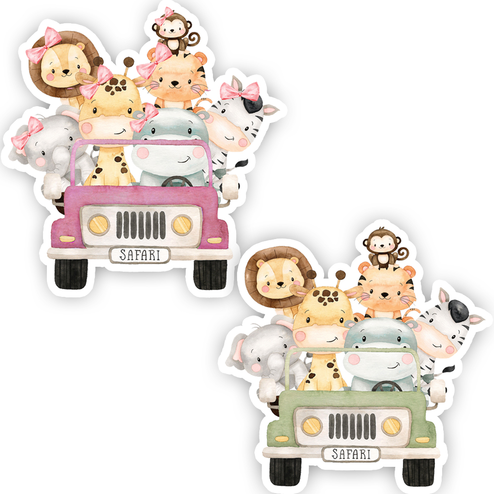 Kt Board Safari Animal Cutout Backdrop 12/18/24/35inch Birthday Board for Party Baby Shower Stand Up Prop Safari Wild One