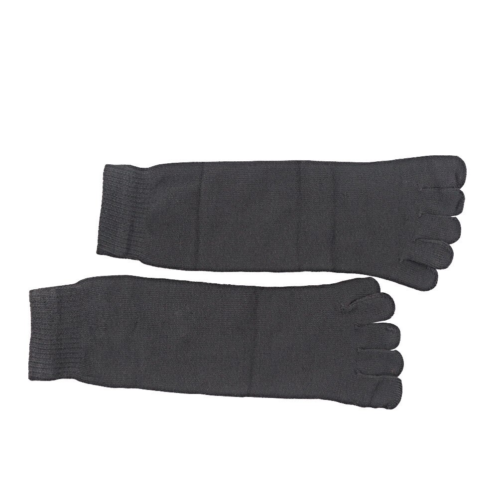 2pieces/1pair Five Full Socks Foot Care Pedicure Tools Orthopedic Toe Separating Wear-Resistant: Black