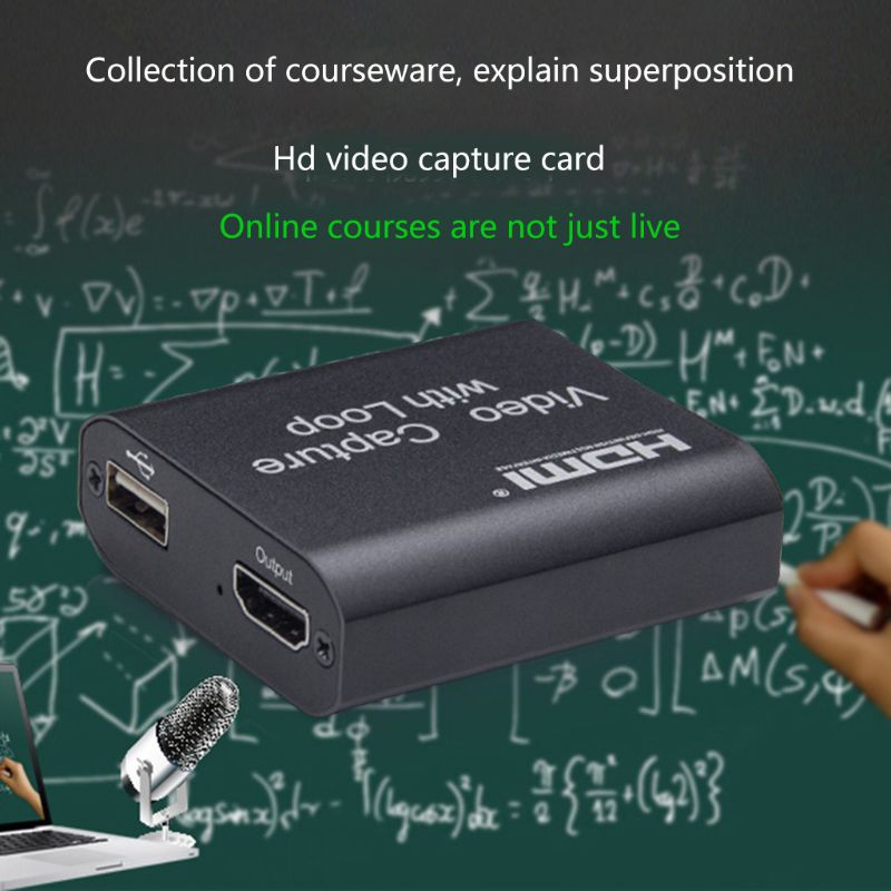 1080P 4K to USB 2.0 Video Capture Card Dongle Game Recorder Loop Out A9LC