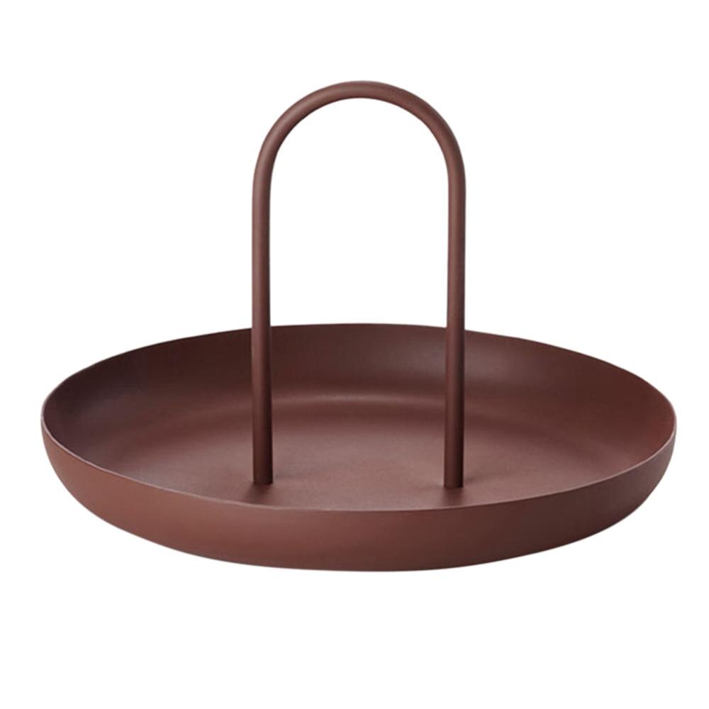nordisch Schreibtisch Ablage Kunststoff Runde Schmuck Tabletts Wohnzimmer Tabletts Lagerung Kleinigkeiten Tablett Mit Griff Wohnkultur: B