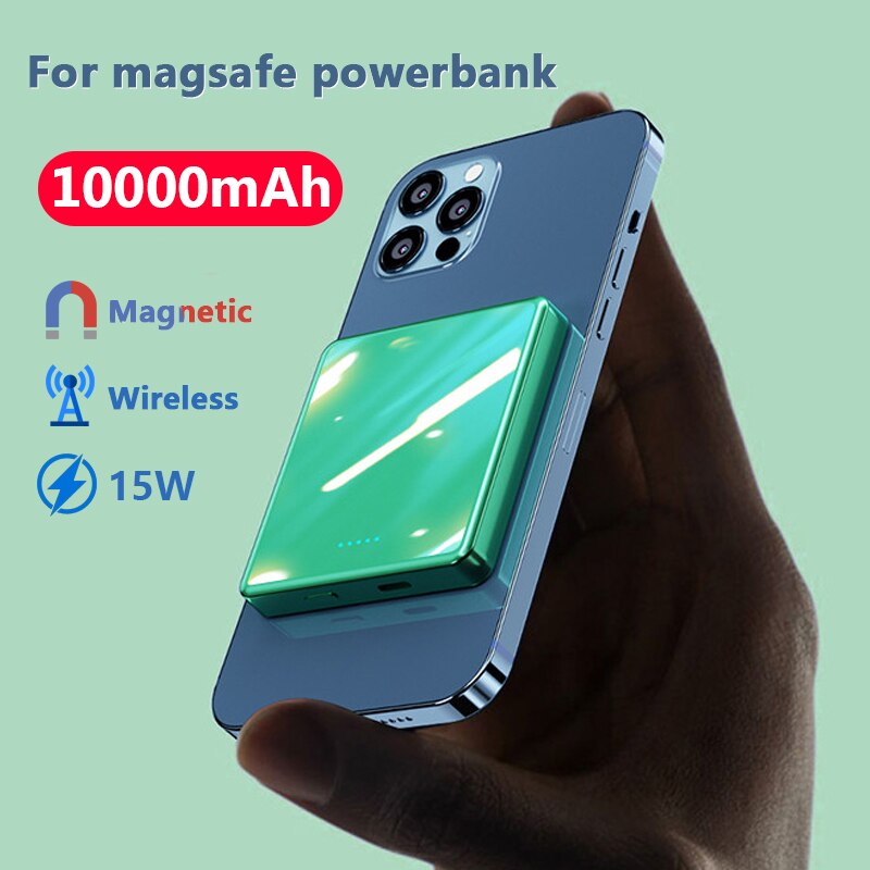Magnetische Power Bank Draadloze Oplader 15W Snel Opladen Externe Batterij Draagbare Oplader Voor Iphone13 Extra Batterij Poverbank