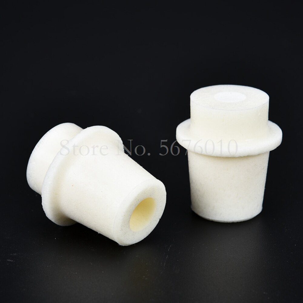 5Pcs Kolf Plug Laboratorium Siliconen Bung Met Gat Stoppers Luchtsluis Waskolf Driehoekige Kolf Plug Stopper