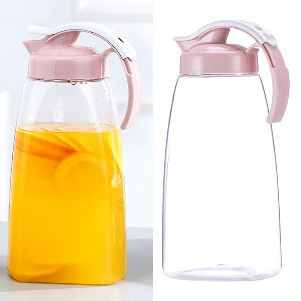 Dryck förvaringsbehållare värme kallvatten kanna plast juice kanna hushåll tekanna vattenkokare - storlek l (rosa)