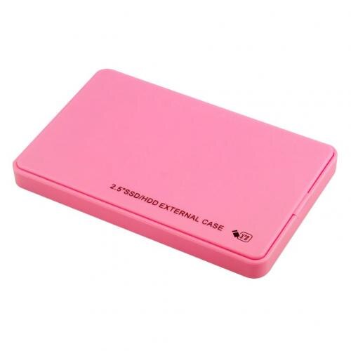 2.5 Hdd Case Usb 3.0 Naar Sata Ssd Externe Case 5Gbps Mobiele Harde Schijf Box Voor Laptop Blauw wit Roze Hdd Docking Station: Roze