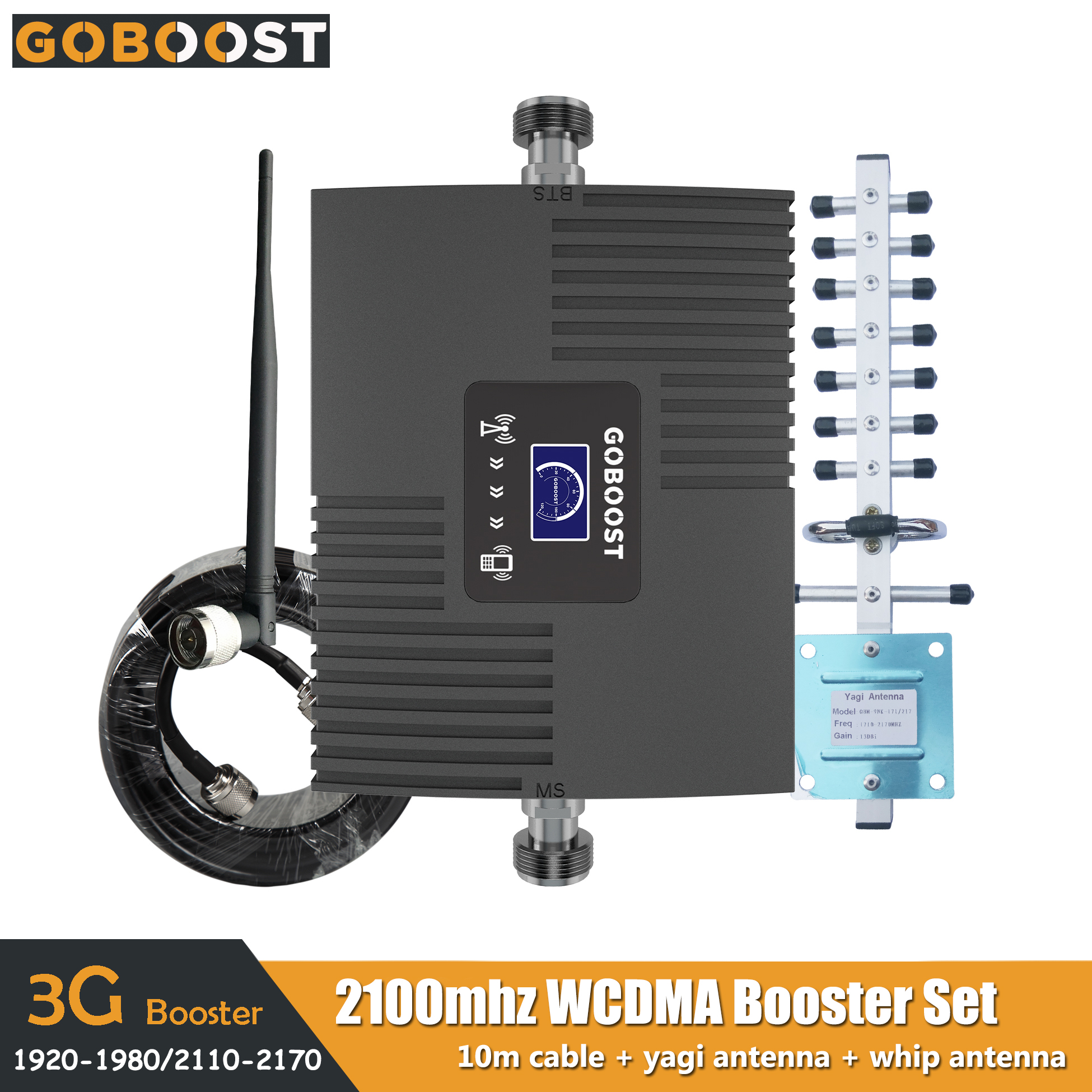 GOBOOST 3G Signal Booster WCDMA 2100mhz Band 1 UMTS zellular praktisch Verstärker Mini LCD Anzeige Verstärker Verstärker netzwerk