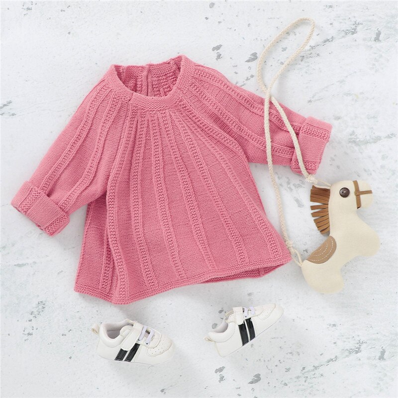 3-24m outono inverno camisola de malha quente para menino menina manga longa de malha cardigan camisola casual casaco simples jaqueta malhas