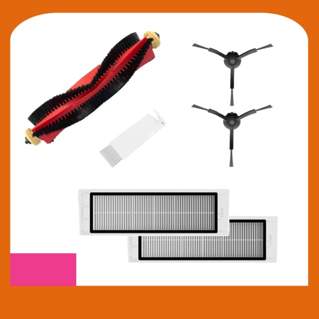 Kit d'accessoires pour aspirateur robot Xiaomi roborock S50 s51 S6 S5 Max, brosse principale amovible, brosse latérale, filtre de vadrouille: Package 6
