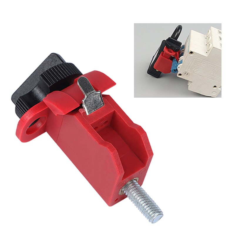 1Pc Electrical Safety Lockout Circuit Breaker Lock Miniature Air Switch Breaker Lockout for Power Isolation pinout: Blue