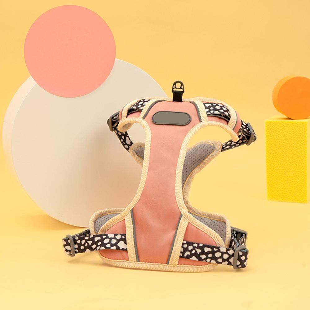 Small Medium Pet Dogs Vest Polyester Harness Leash Reflective Safe Walking Vest Basic Leashes Padded Plaid All Seasons