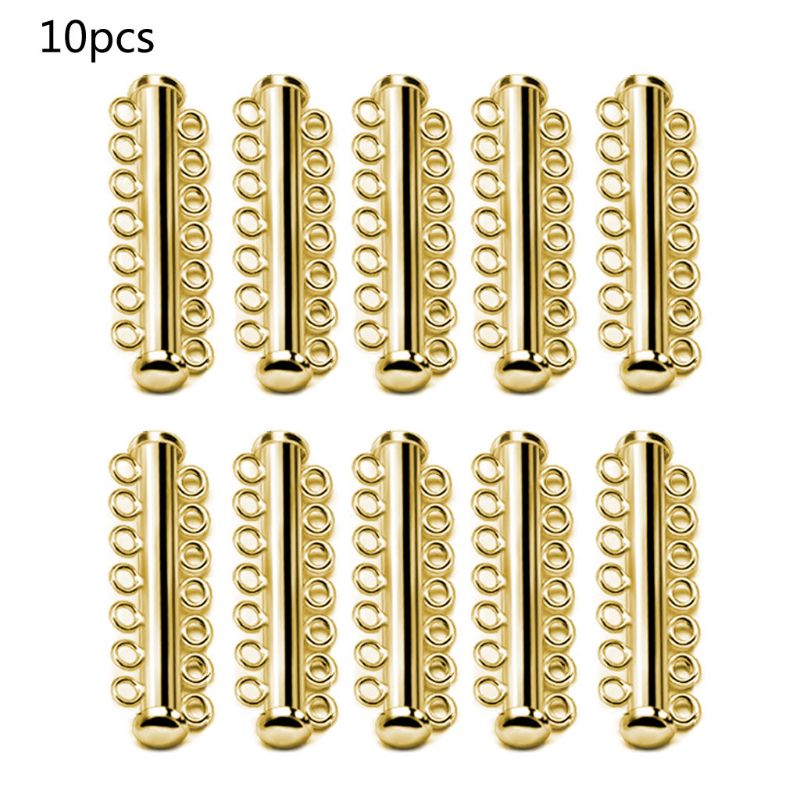 10Pcs Layered Armband Halsketten Rutsche Starke Magnetische Haken Rohre Schloss Rhodium Überzogene Schnalle Haken Schmuck Erkenntnisse: GD-7