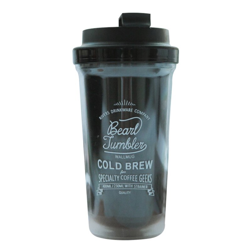 Convenient Portable Student Plastic Water Cup With Lids Insulated Travel Mug Double Wall Portable Cup For Home Office School 2: B