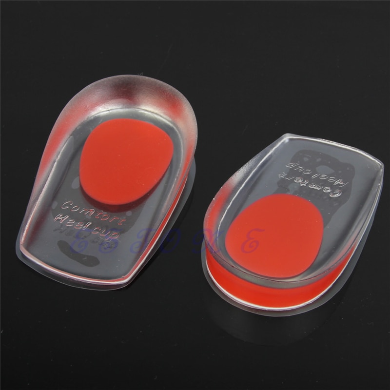 Inserta el talón para aliviar el dolor, zapatos de silicona, almohadillas de Gel, cojín, copa de talón, plantillas masajeadoras, azul, mujer, rojo, cómoda, nueva